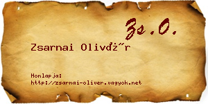 Zsarnai Olivér névjegykártya