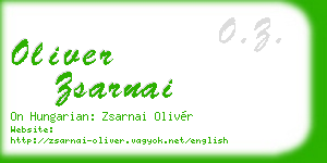 oliver zsarnai business card